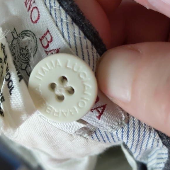 LUCIANO Barbera Gray Wool Pants Size 52 Big & Tall - Picture 4 of 6